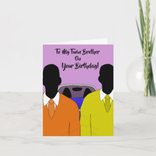 To My Twin On You're Birthday African American  Ca Card