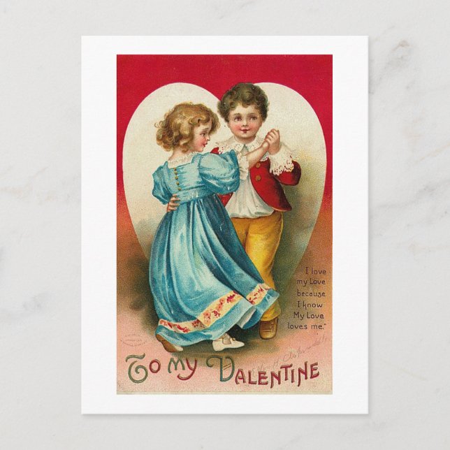 To My Valentine (14) Holiday Postcard (Front)