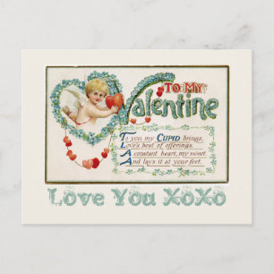 To My Valentine Cupid Postcard