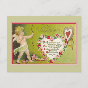 To My Valentine Cupids Dart Holiday Postcard