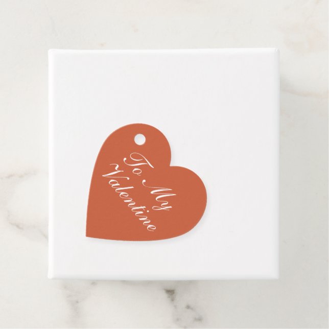 To my valentine Heart  Favour Tags (In Situ)