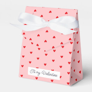 to my Valentine Heart Red pink Favor Box