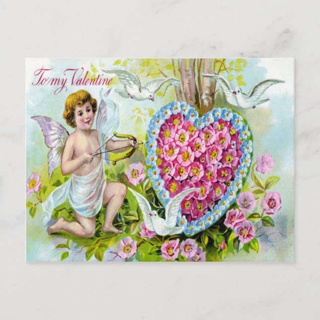To My Valentine Holiday Postcard (Front)