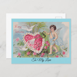 To My Valentine Personalized Holiday Postcard