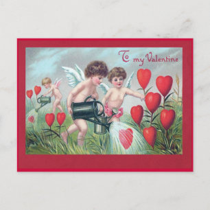 "To my Valentine" Vintage Holiday Postcard