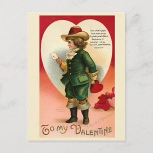 To my Valentine Vintage Victorian Valentine's Day Postcard