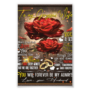 To My Wife Gift, Couple Love Gift, Wedding Gift Photo Print