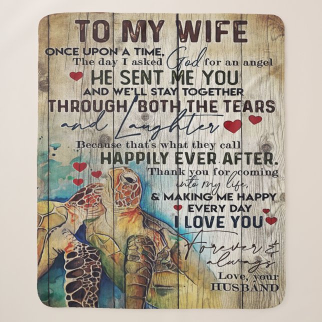 To My Wife Gift | Holiday Funny Gift Sherpa Blanket (Front)