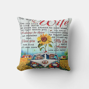 To My Wife Gift Letter For Her Home Decor Throw Pillow