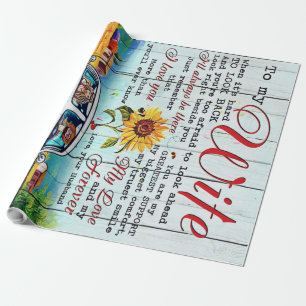 To My Wife Gift   Letter For Her   Home Decor Wrapping Paper