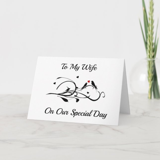 TO MY **WIFE** HAPPY ANNIVERSARY WITH LOVE CARD (Front)