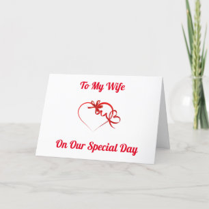 TO MY **WIFE** HAPPY ANNIVERSARY WITH LOVE CARD