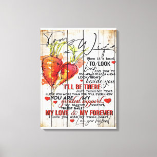 To my Wife Holiday Decoration To My Wife Letter Canvas Print