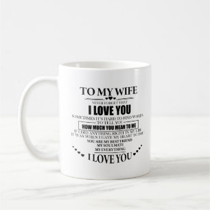 To my wife i love you shirt coffee mug