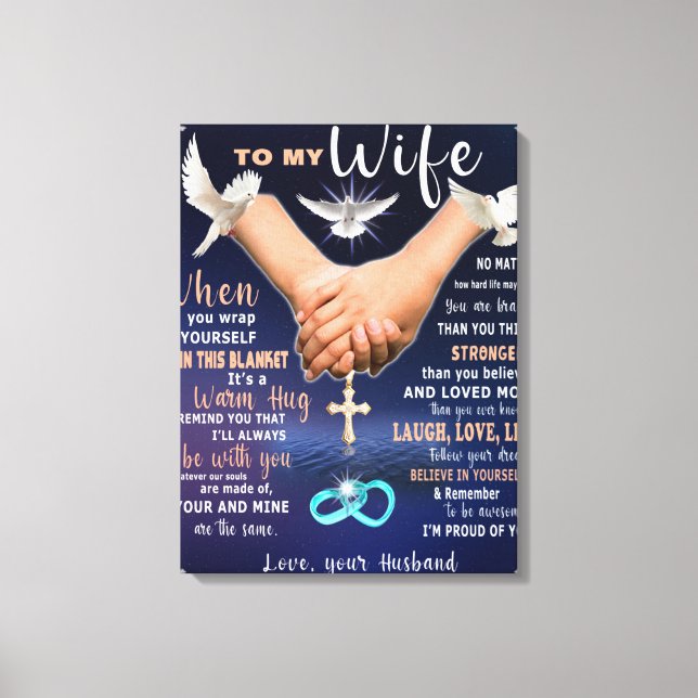 To My Wife. I'll Always Be With You Canvas Print (Front)