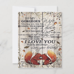 To my Wife Letter Cute Gift For Your Wife Invitation
