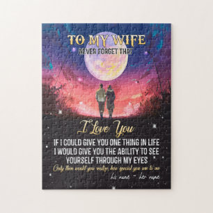 To My Wife Letter To My Wife Love From Husband Jigsaw Puzzle