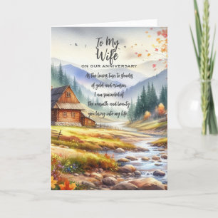 To My Wife on Our Anniversary Thank You Card