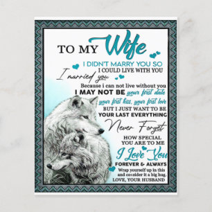 To My Wolf Wife Birthday Gift, Couple Wedding Gift Flyer