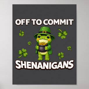To Off Commit Shenanigans Wizard Frog Poster