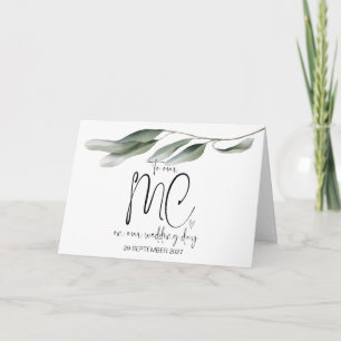 To Our MC on Wedding Day Thank You Bride and Groom Card
