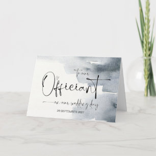 To Our Officiant on Wedding Day Thank You Priest Card