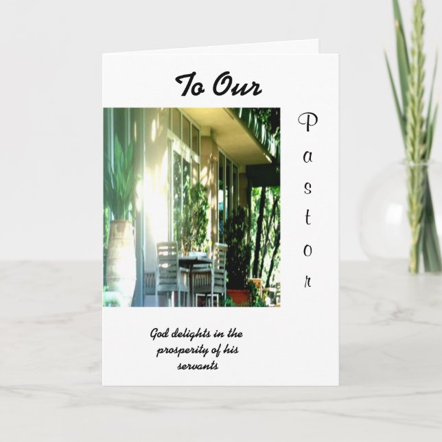 To Our Pastor Thank You Card (Front)