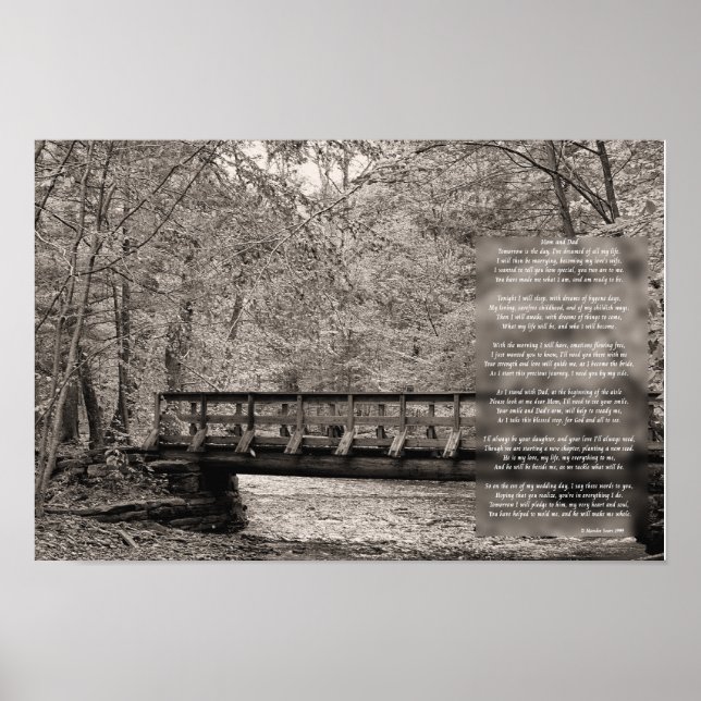 To Parents of Bride - Wedding Poem Poster (Front)