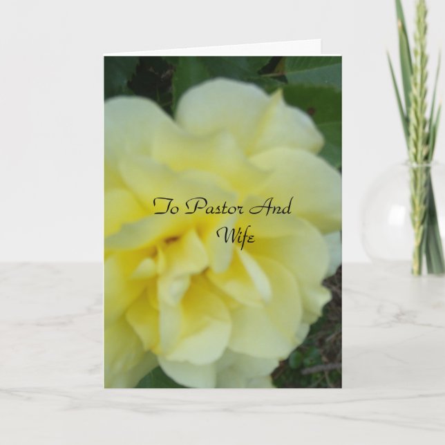 To Pastor and Wife Thank You Card (Front)