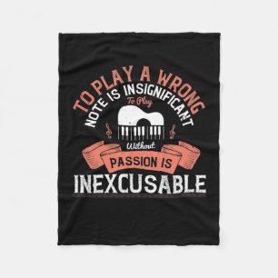 To Play A Wrong Note Is Insignificant Fleece Blanket
