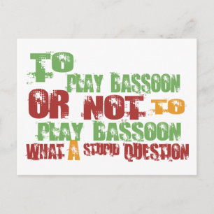 To Play Bassoon Postcard