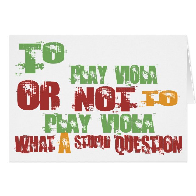 To Play Viola (Front Horizontal)