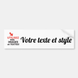 To print your designs in line DIY in French Bumper Sticker