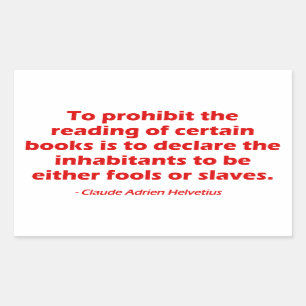 To Prohibit The Reading of Certain Books Sticker