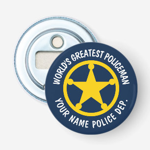 To protect and to serve police force magnetic bottle opener