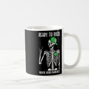 To Rock Mental Health Awareness Skeleton Rock Hand Coffee Mug