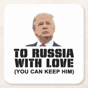 To Russia with Love Square Paper Coaster