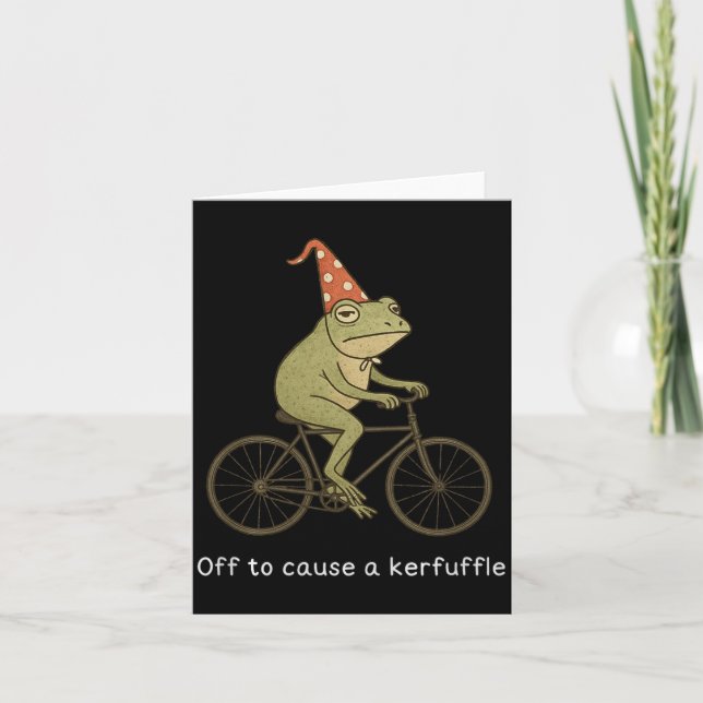 To Shirt Off Cause Kerfuffle Meme Frog Card (Front)