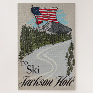 To Ski Jackson Hole Jigsaw Puzzle
