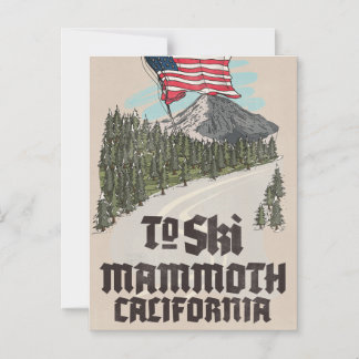 To Ski Mammoth California Magnetic Invitation