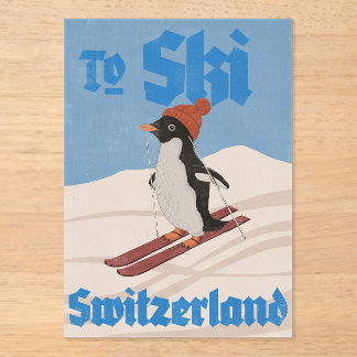 To Ski Switzerland Acrylic Invitations