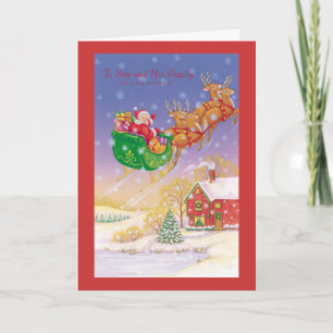 To Son and His Family at Christmas Holiday Card