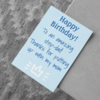 To Step-Dad Funny  Happy Birthday