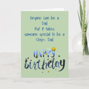 To Step-Dad Special Birthday Holiday Card