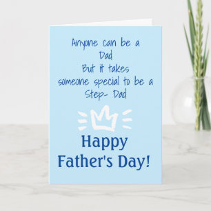 To Step-Dad Special Happy Father's Day Holiday Card