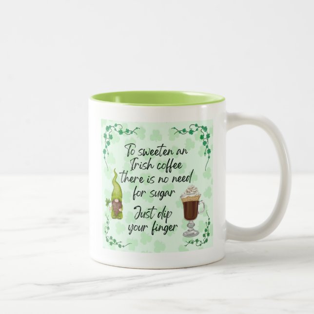 To Sweeten an Irish Coffee. Two-Tone Coffee Mug (Right)