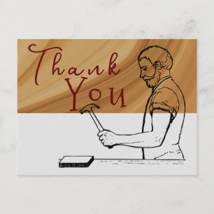 To thank for a carpenter  postcard