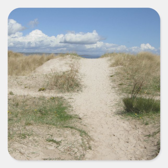 To the Beach at Nairn Square Sticker (Front)