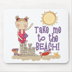 To the Beach (Girl) Mouse Pad