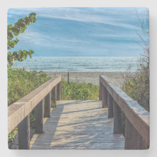 To The Beach Stone Coaster